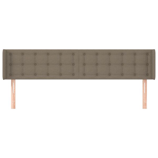 vidaXL Kopfteil mit Ohren Taupe 183x16x78/88 cm Stoff