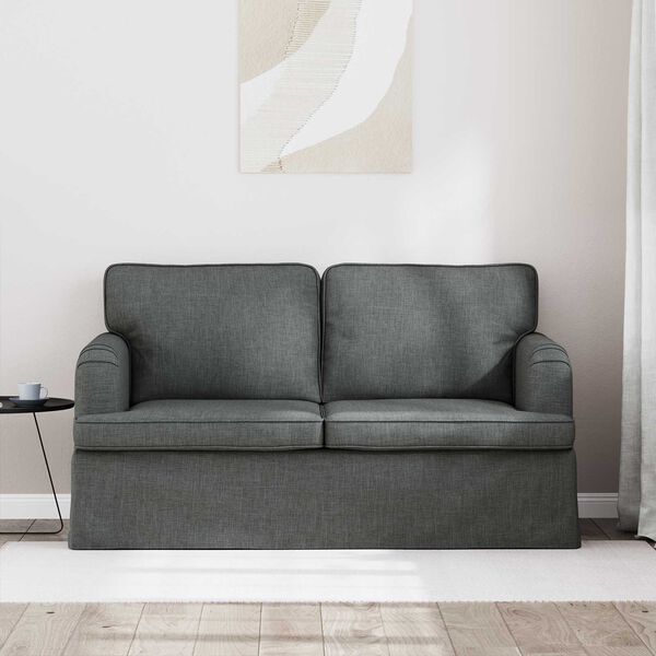 vidaXL Sofa 120cm Dunkelgrau Metall