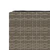 vidaXL Hochbeet mit 3 F&auml;chern Grau 105x30x32 cm Poly Rattan