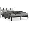 vidaXL Bettgestell mit Kopfteil Metall Schwarz 120x190 cm
