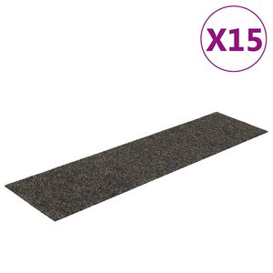 vidaXL Stufenmatten Selbstklebend 15 Stk. 76x20 cm Anthrazit Rechteckig
