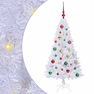 vidaXL K&uuml;nstlicher Weihnachtsbaum Wei&szlig; 120 cm PVC und Stahl
