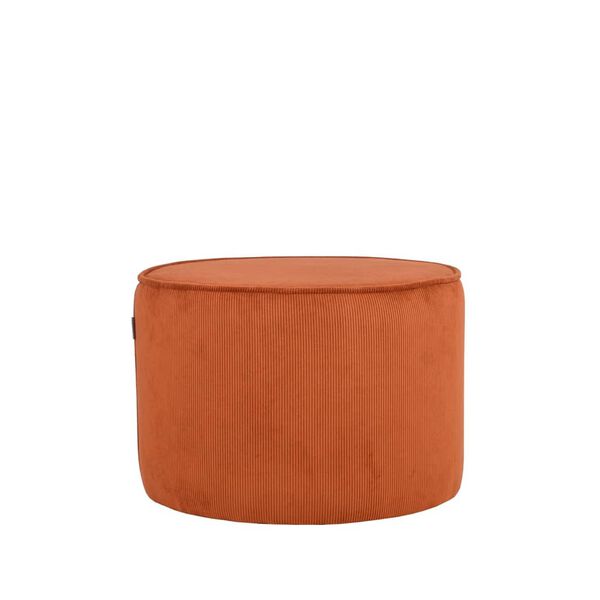 LABEL51 Pouf Tibo 55x55x40 cm Rostbraun Ribcord