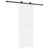vidaXL Schiebet&uuml;r 78 x 202 cm Holzwerkstoff Wei&szlig; und Schwarz