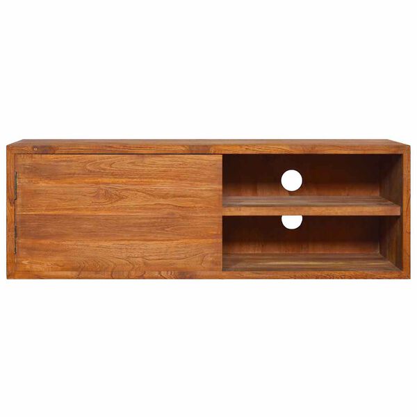 vidaXL Wand-TV-Schrank 90x30x30 cm Teak Massivholz