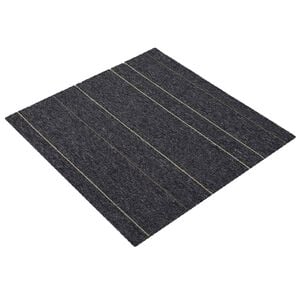 vidaXL Teppichfliese Dunkelgrau mit Streifen 50 x 50 cm 4 stk.