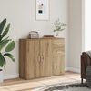 vidaXL Sideboard Artisan-Eiche 91 x 29,5 x 75 cm Holzwerkstoff