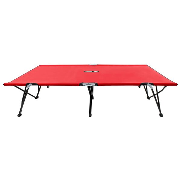 vidaXL Doppelliege Klappbar Rot Stahl