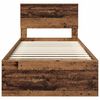 vidaXL Bettrahmen mit Kopfteil Altholz 90 x 190 cm Holzwerkstoff