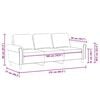 vidaXL 3-Sitzer-Sofa Creme 180 cm Samt