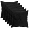vidaXL Kissenbezug 6 pcs HEERLEN Schwarz 30 x 30 cm Flanell