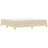 vidaXL Boxspringbett mit Matratze Creme 200 x 200 cm Stoff