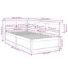 vidaXL Massivholzbett mit Regal ohne Matratze Wachsbraun 90x200 cm