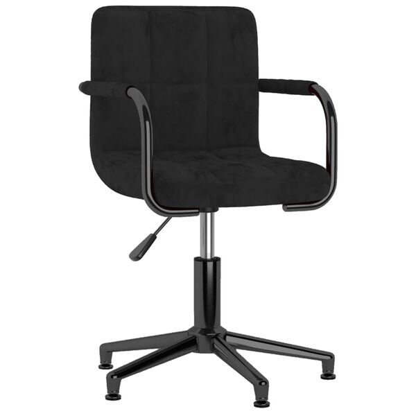 vidaXL Esszimmerst&uuml;hle 2 Stk. Drehbar Schwarz Samt