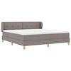 vidaXL Boxspringbett mit Matratze Taupe 180 x 200 cm Stoff