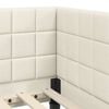 vidaXL Eckbettgestell mit Matratze mit Kopfteil Creme 90 x 190 cm Samt