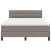 vidaXL Boxspringbett mit Matratze Taupe 140 x 190 cm Stoff