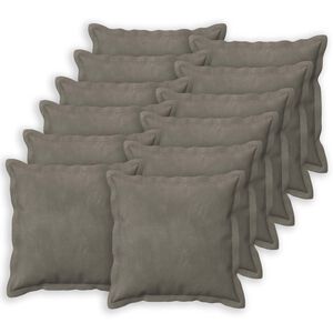 vidaXL Kissenbezug 12 stk. HOUTEN Hellgrau 40 x 40 cm Samt