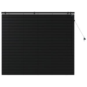vidaXL Venezianische Jalousie Schwarz 130 x 130 cm 35 mm