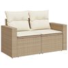 vidaXL Gartensofa-set 14 pcs Beige Poly-Rattan
