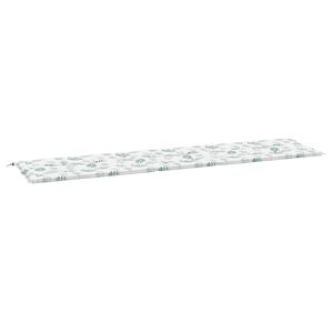 vidaXL Gartenbank-Auflage Blattmuster 200x50x3 cm Stoff
