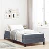 vidaXL Boxspringbett mit Matratze Dunkelgrau 90 x 220 cm Stoff