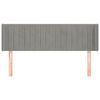 vidaXL Kopfteil mit Ohren Hellgrau 147x16x78/88 cm Samt