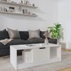 vidaXL Couchtisch Hochglanz-Wei&szlig; 102x50x36 cm Holzwerkstoff