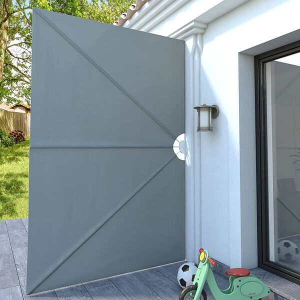 vidaXL Faltbarer Terrassen-Seitenfächer Grau 300×200 cm