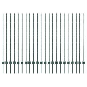 vidaXL Zaunpfosten 22 pcs Gr&uuml;n 180 cm Stahl