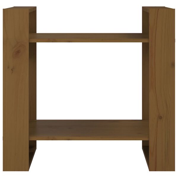 vidaXL Bücherregal/Raumteiler Honigbraun 60x35x57 cm Massivholz