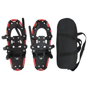 vidaXL 3 in 1 Schneeschuhe Rot und Schwarz 53,5 x 21 cm