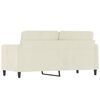 vidaXL 2-Sitzer-Sofa Creme 140 cm Samt