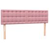 vidaXL Boxspringbett mit Matratze Rosa 160x210 cm Samt