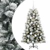 vidaXL K&uuml;nstlicher Weihnachtsbaum mit klappbaren Zweigen und Kugeln