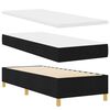 vidaXL Boxspringbett mit Matratze Schwarz 80 x 200 cm Stoff