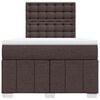 vidaXL Boxspringbett mit Matratze Dunkelbraun 120x200 cm Stoff
