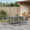 vidaXL Garten Essgruppe 9 pcs Anthrazit Pulverbeschichteter Stahl