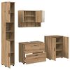 vidaXL Badezimmerm&ouml;bel-Set 4 Stk. Artisan-Eiche 35 x 30 x 192 cm