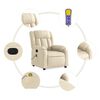 vidaXL Massagesessel Elektrisch Creme Stoff