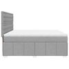 vidaXL Boxspringbett mit Matratze Hellgrau 180x200 cm Stoff