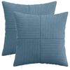 vidaXL Kissenbezug 2 stk. ALMELO Blau 40 x 40 cm Cord