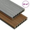 vidaXL WPC Terrassendielen mit Zubeh&ouml;r Braun und Grau 10 m&sup2; 2,2 m