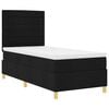 vidaXL Boxspringbett mit Matratze Schwarz 90 x 200 cm Stoff
