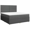 vidaXL Boxspringbett mit Matratze Dunkelgrau 180x200 cm Stoff