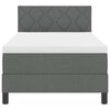 vidaXL Boxspringbett mit Matratze Dunkelgrau 90 x 190 cm Stoff