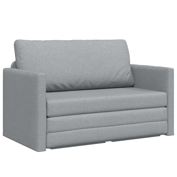 vidaXL Klappsofa Bett Hellgrau 124 x 71 x 78 cm Stoff