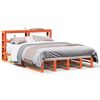vidaXL Massivholzbett ohne Matratze Wachsbraun 135x190 cm Kiefernholz