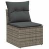vidaXL Garten-Sofa-Set mit Kissen 9 pcs Grau