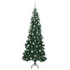 vidaXL Eckiger k&uuml;nstlicher Weihnachtsbaum Gr&uuml;n 240 cm PVC und Metall